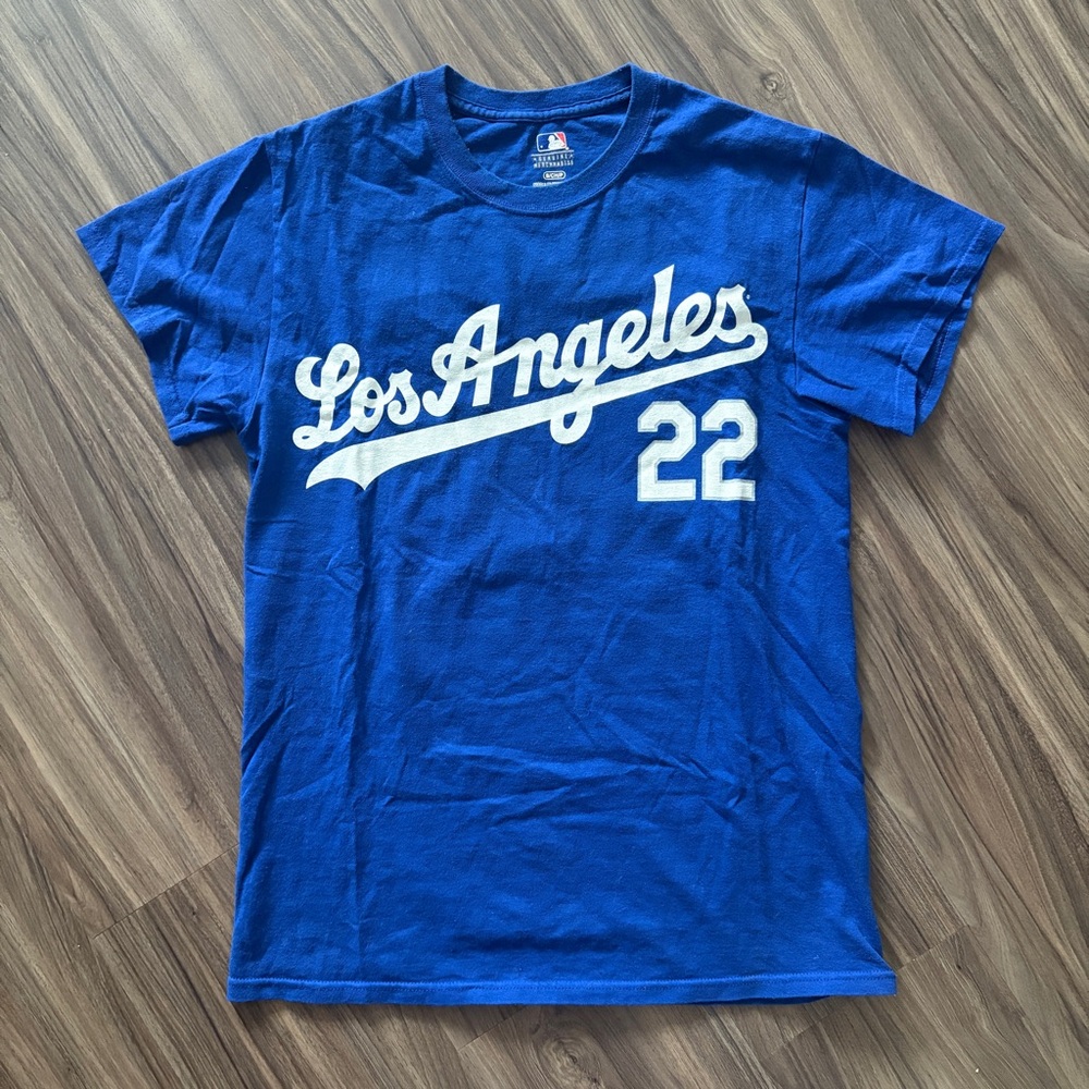 Los Angeles Dodgers Clayton Kershaw Baseball Jersey Style Tee